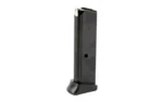 Walther MAG WAL PPK/S 380ACP 7RD BLK AFC FR black magazine, angled side view with finger-rest base