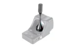 TRIJICON SRO/RMR HD BATTERY CAP TOOL black tool shown upright in a silver optic