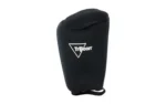 TRIJICON MRO SCOPECOAT black fitted cover, angled front view with white Trijicon logo