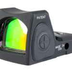 TRIJICON DUAL DEFENSE M17/18 BLK black reflex sight, right-side view with green-tinted lens
