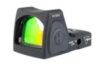 TRIJICON DUAL DEFENSE M17/18 BLK black reflex sight, right-side view with green-tinted lens
