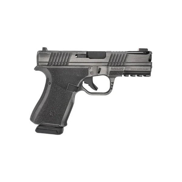 Black Rain Ordnance Inc Black Rain Ordnance Frontline+ Handgun 9mm Luger 15rd Magazine 3.75" Barrel Gun Metal Grey Battleworn