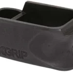 X-GRIP XGRIP MAG SPACER FOR GLK 26/27 +5RD, black angled view with open top and curved front