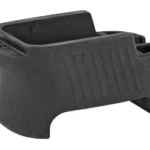 X-GRIP XGRIP MAG SPACER HK P2000SK-P30 9MM, black angled view with open top and ribbed side
