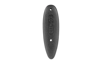 primary-12024 KICK-EEZ Pad Moss 500/930 black oval recoil pad, front view with two mounting holes