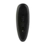 KICK-EEZ ALL PURPOSE GTF BLK narrow oval black recoil pad, front view with recessed logo
