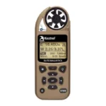 KESTREL 5700X ELITE W/BALLISTICS TAN tan handheld meter, front view with screen and buttons