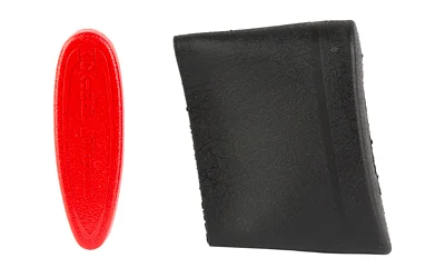 primary-12057 KICK-EEZ Slip On Recoil Pad medium black, angled view beside red oval insert
