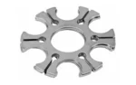 RUGER SPR REDHAWK MOON CLIP, silver top view with six rounded cutouts