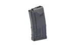 LANCER L5AWM opaque black rifle magazine, angled side view