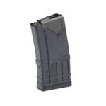 LANCER L5AWM opaque black magazine, angled side view with textured body