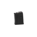 Lancer L5AWM GEN2 223REM black magazine, angled side view with black feed lips