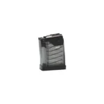 Lancer L5AWM GEN2 223REM smoke translucent magazine, angled side view with black feed lips