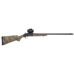 Savage Arms 301 Turkey XP shotgun in camouflage, left-side view with mounted red dot