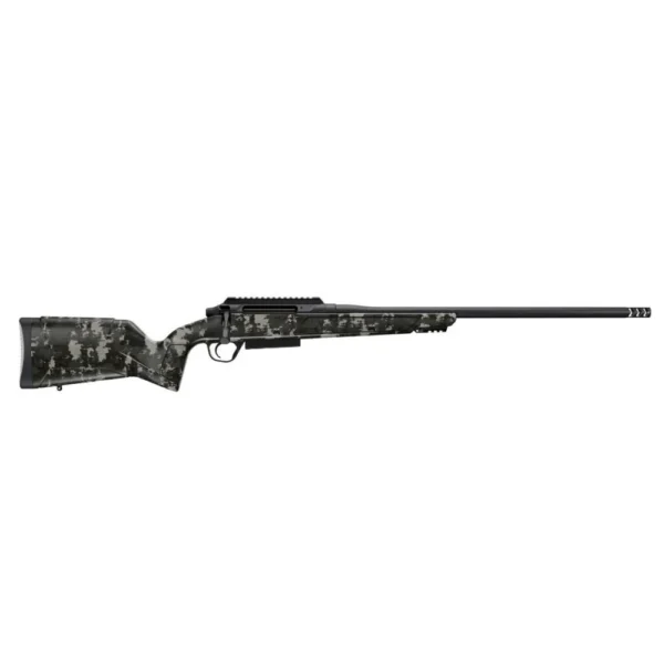 CHRISTENSEN EVOKE HNTR, green camouflage right-side view with bolt action and long barrel