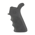 Hogue Grip AR15 Beavertail Finger Groove Grey, grey pistol grip, right-side view
