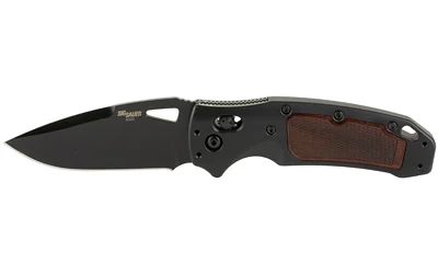 HOGUE SIG K320 CLAS 3.5 DP BLK WAL, right-side view with black blade and wood grip insert