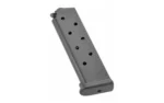CMC Products 8RD 45ACP RPM gray magazine, angled side view with witness holes and base plate