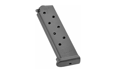 CMC Products 8RD 45ACP RPM gray magazine, angled side view with witness holes and base plate
