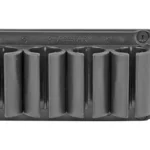 TacStar Side Saddle Moss 500, black front view with six shell loops and mounting holes