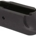 X-GRIP XGRIP MAG SPACER 1911 OFF 45ACP 2PC, black side view with open top and curved front