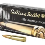 Sellier & Bellot S&B 762X39 124GR FMJ 20/600 black box with two brass cartridges