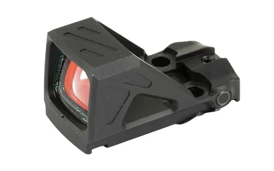 Shield Sights SHLDS RMSSC GL ED RFX MINI SGHT 8MOA black angled sight with red-tinted lens