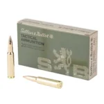 Sellier & Bellot S&B ammunition, green box with two brass cartridges displayed