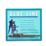 Keng's KENGS PEN TYPE HANDCUFF KEY W/CLIP, silver key in blue retail packaging