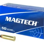MAGTECH 38 SPL+P 125SJSP FLAT 50/ blue ammunition box with two brass cartridges