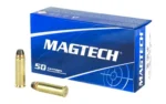 MAGTECH 38 SPL+P 125SJSP FLAT 50/ blue ammunition box with two brass cartridges