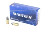 MAGTECH 38 SPL SHRT 125G LRN 50/1000 blue ammunition box with two brass cartridges