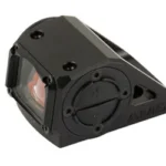 Shield Sights SHLDS AMS ENCLOSED EMITTER RDS 4MOA black enclosed sight, left-front view with red lens