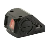 Shield Sights SHLDS AMS ENCLOSED EMITTER RDS MR black enclosed sight, left-front view with red lens