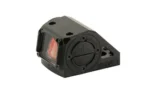 Shield Sights SHLDS AMS ENCLOSED EMITTER RDS MR black enclosed sight, left-front view with red lens