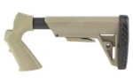 ATI Outdoors ADV TECH SHFORCE G2 REM/MOSS STK FDE, tan right-side view with pistol grip and recoil pad