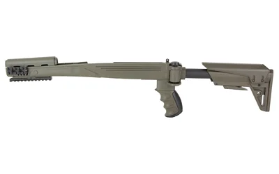 primary-12773 ATI Outdoors ADV TECH STRIKEFORCE SKS STOCK UC, olive side view with pistol grip and adjustable stock