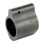 ATI Outdoors ADV TECH LOW PROFILE GAS BLOCK gray angled view with round bore and side port