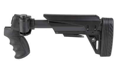 ATI Outdoors ADV TECH S-FLD STK MOSS 990 AFTRSHK black folding stock, pistol grip, right-side view