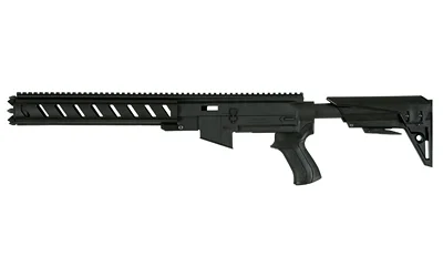 primary-12797 ATI Outdoors ADV TECH TACTLITE STK SYS RUG 10/22 black chassis with rail, grip and adjustable stock