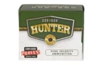 Corbon 500SW, green and white Hunter ammunition box in front view
