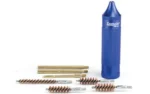 DAC Compact Universal Pistol cleaning kit with blue handle, brass rods, brushes and mop