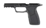 Tyrant P365 Grip Mod X-Macro in black, side view with textured grip and accessory rail