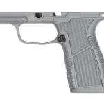 TYRANT P365 GRIP MOD SNUB SIZE GRY gray right-side view with textured grip and trigger guard