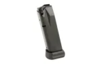 MEC-GAR MAG SIG P228, black magazine in angled side view with extended base plate