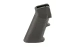 LBE AR A2 Pistol Grip Black, angled side view with textured panels and finger groove