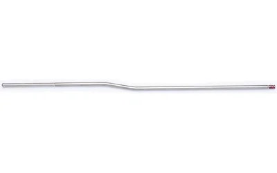 LBE AR Gas Tube 308WIN Midlength, silver tube in top view with bends and red-tipped end