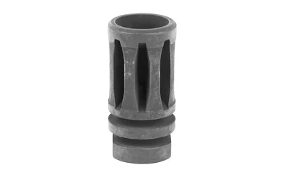 primary-13006 LBE AR A2 BIRDCAGE FH black angled side view with open front, vertical slots and grooved base