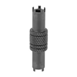 LBE AR A1/A2 Front Sight Tool gray upright view with knurled center and pronged ends