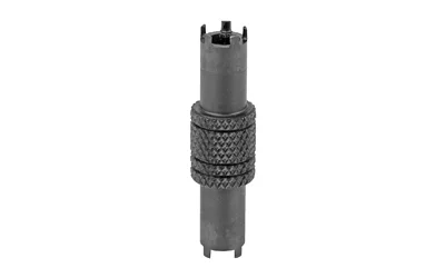 primary-13008 LBE AR A1/A2 Front Sight Tool gray upright view with knurled center and pronged ends